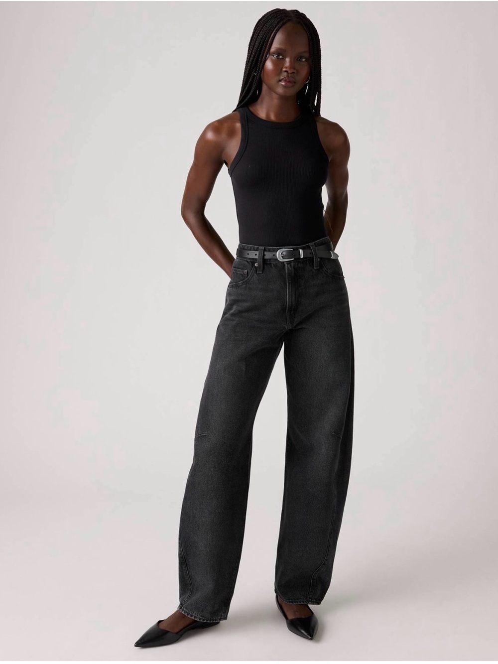 Levi’s Barrel Black jeans woman’s size 24x30
